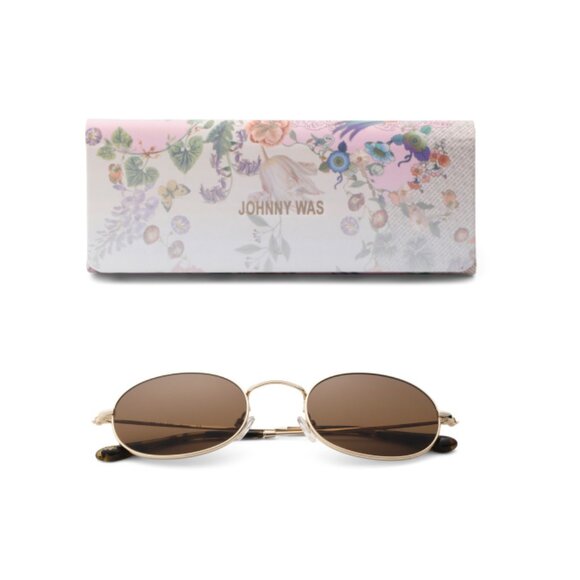 JOHNNY WAS Brass 50mm Abigail Sunglasses